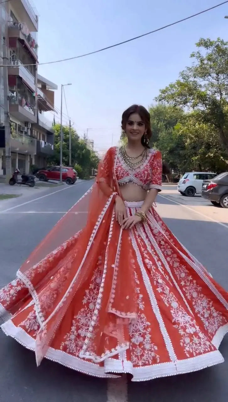 The Traditional Elegance And Modern Style The Vibrant Color Lehenga NextBuy