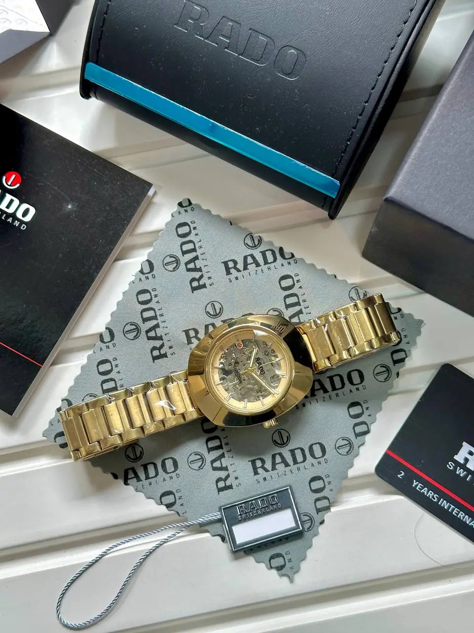Super High-Quality Rado Diastar Automatic Watch - Gold Dial & Full Gold Metal Chain NextBuy