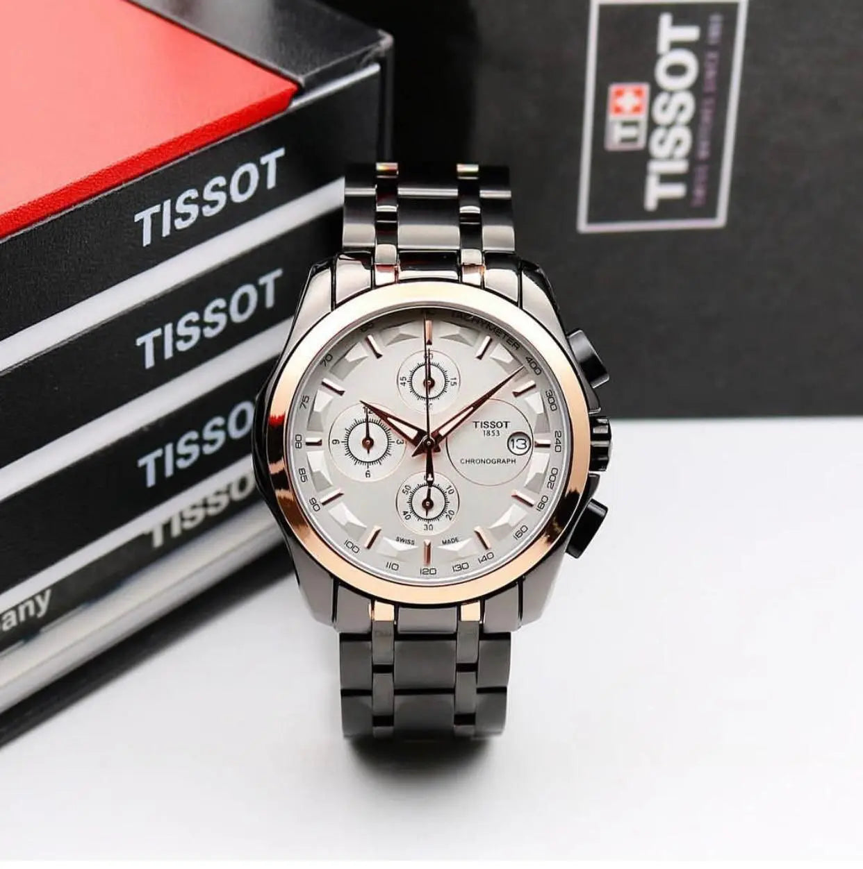 Tissot 1853 Classic Men's Chronograph – A refined watch with a classic round dial, reliable quartz movement, and chronograph features for precision and elegance.