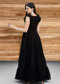 New Launching Designer Printed Black Long Gown NextBuy