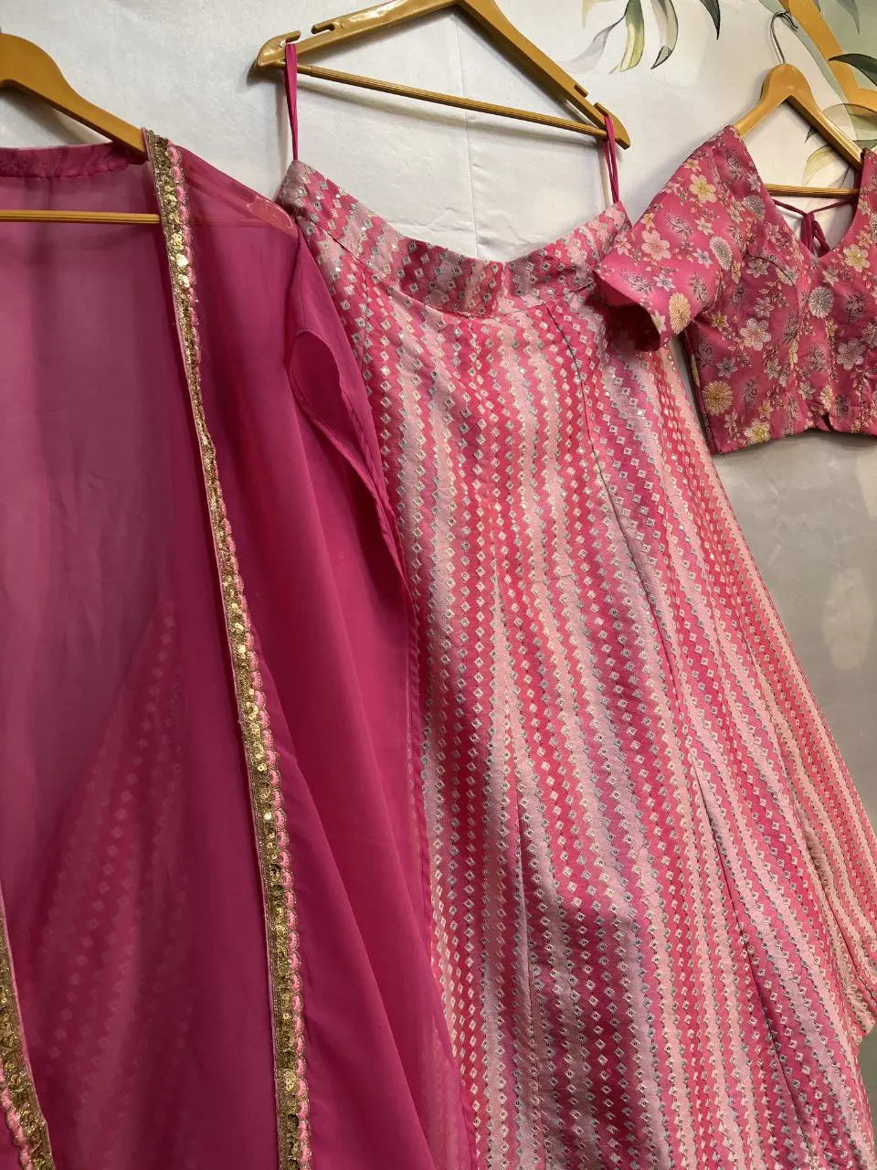 Pink Lining Lehenga (Full Stitched) NextBuy