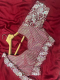 DESIGNER HEAVY EMBRODERY WORK FULLY STICHED BLOUSE SAREE NextBuy