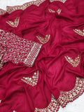Vichitra Silk Embroidery Saree NextBuy