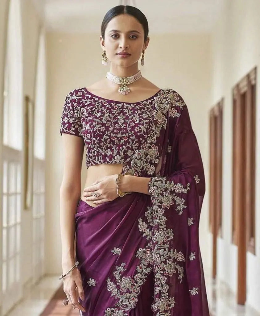 DESIGNERS EMBRODERY C-PALLU WORK SAREE NextBuy