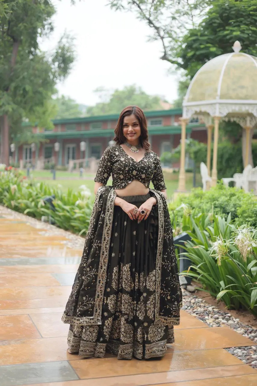 Exquisite Designer Rangoli Silk Lehenga Choli with Dupatta NextBuy
