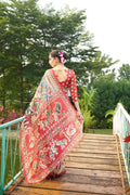 Traditional Patola Saree – Soft Tussar silk saree with vibrant contrast pallu and rich design.