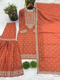 Designer Party Wear Sharara Set – Heavy Chinon Silk with Embroidery NextBuy