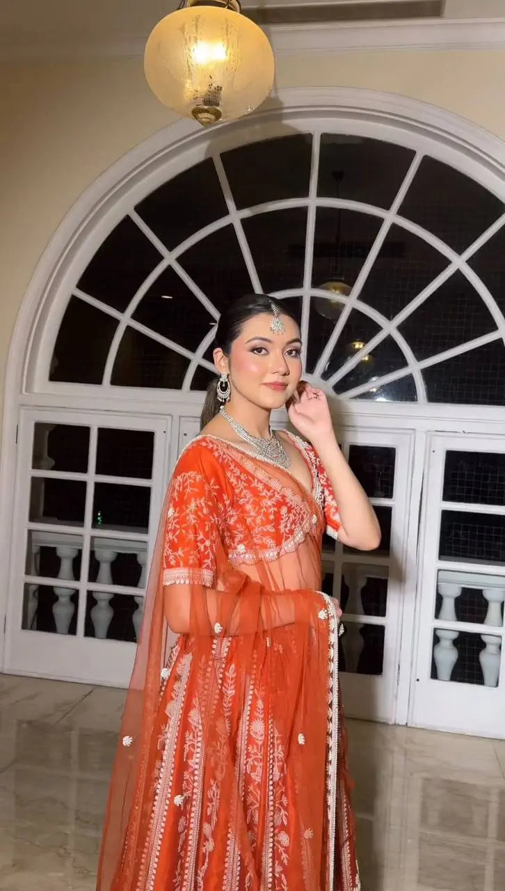 The Traditional Elegance And Modern Style The Vibrant Color Lehenga NextBuy