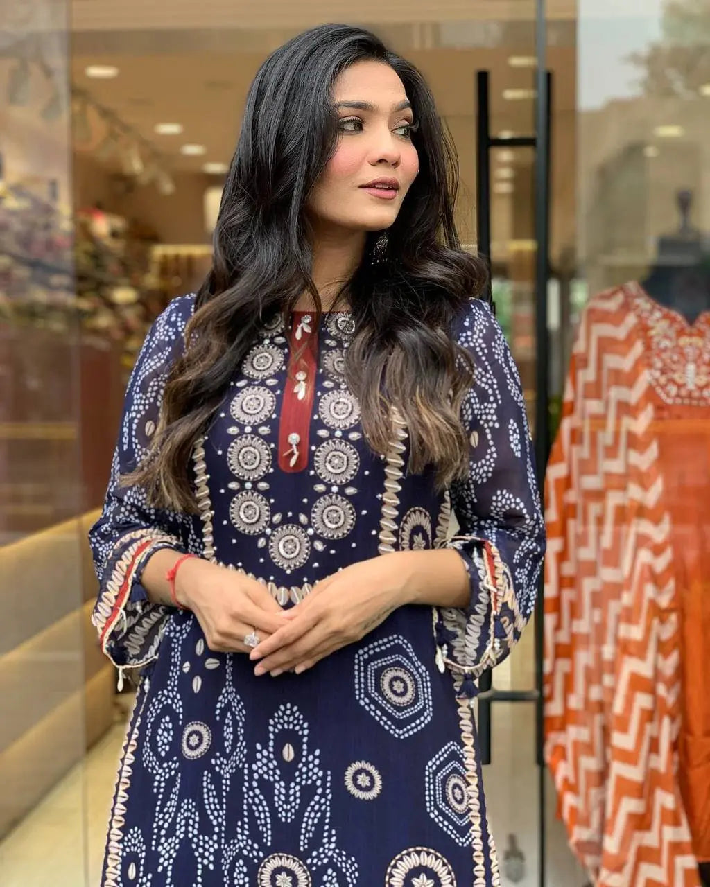 Blue Printed Suit Set NextBuy