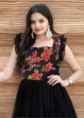 New Launching Designer Printed Black Long Gown NextBuy