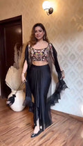 Ready to Wear Dhoti Style with Shrug & Unstitch Choli – Tabby Organza with Sequence Work NextBuy