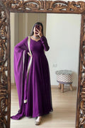Elegant Fox Georgette Gown with Dupatta – 6 Colors & All Sizes NextBuy