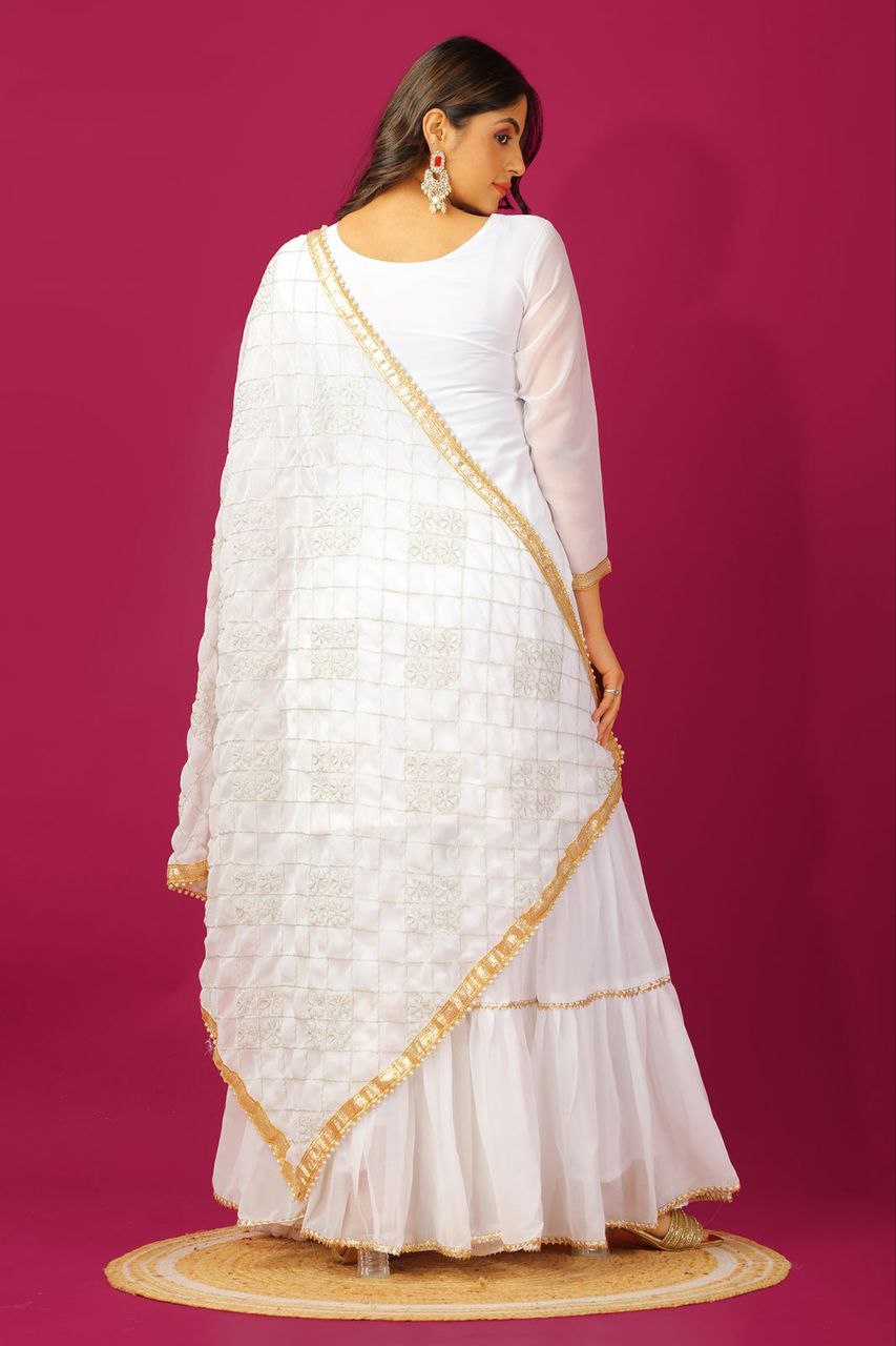 Designer Faux Georgette Embroidered Plazzo Suit – Party Wear Ethnic Set for Women NextBuy
