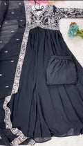 Black Embroidery Gown With Dupatta And Pant NextBuy