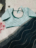Pure Blooming Silk Georgette Saree With Sequence Design NextBuy