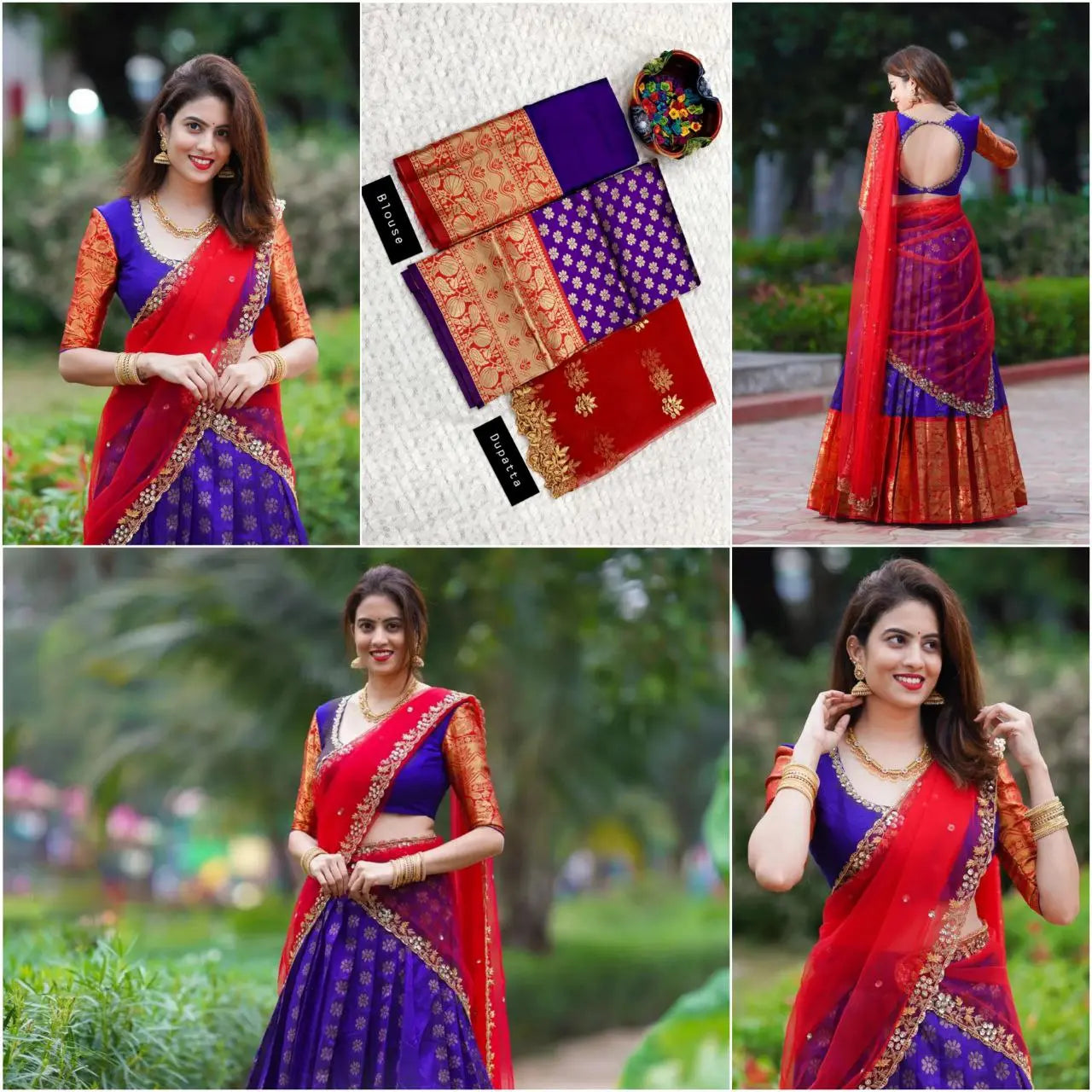 Kanjiveram Silk Zari Lehanga With Blouse Along With Banarashi Silk Duppta NextBuy