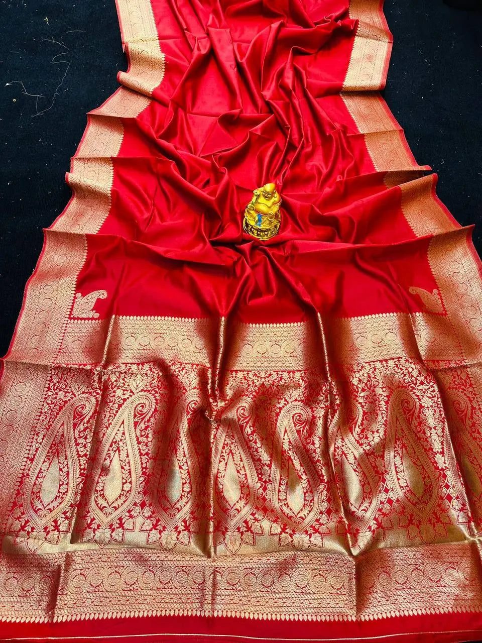 Pure Silk Saree With Pure Gold Jari Wewing Work With Running Blouse - NextBuy