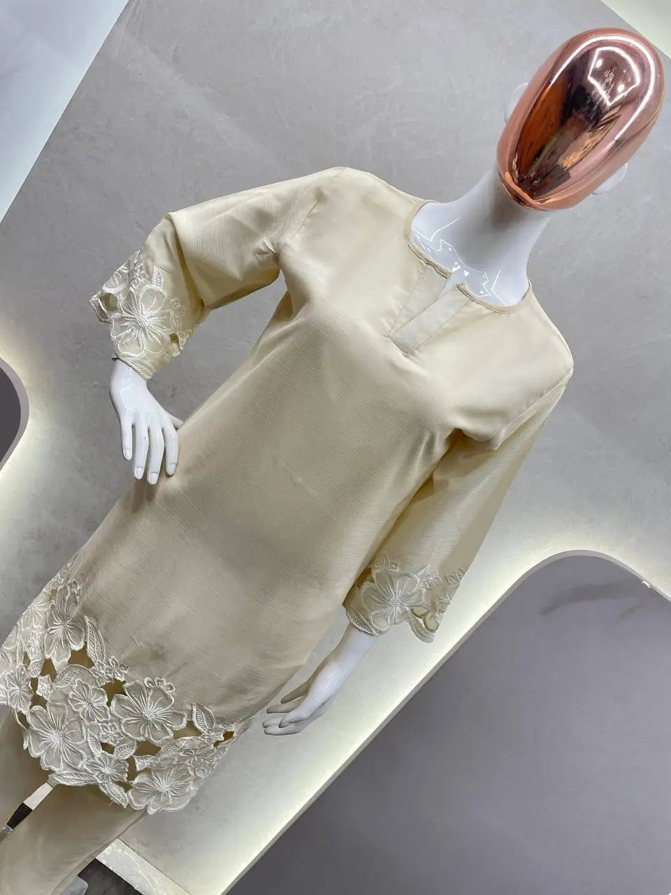 DESIGNER EXCLUSIVE NEW HEAVY CHINON FABRIC WITH EMBROIDERY WORK CO-ORDSETS NextBuy