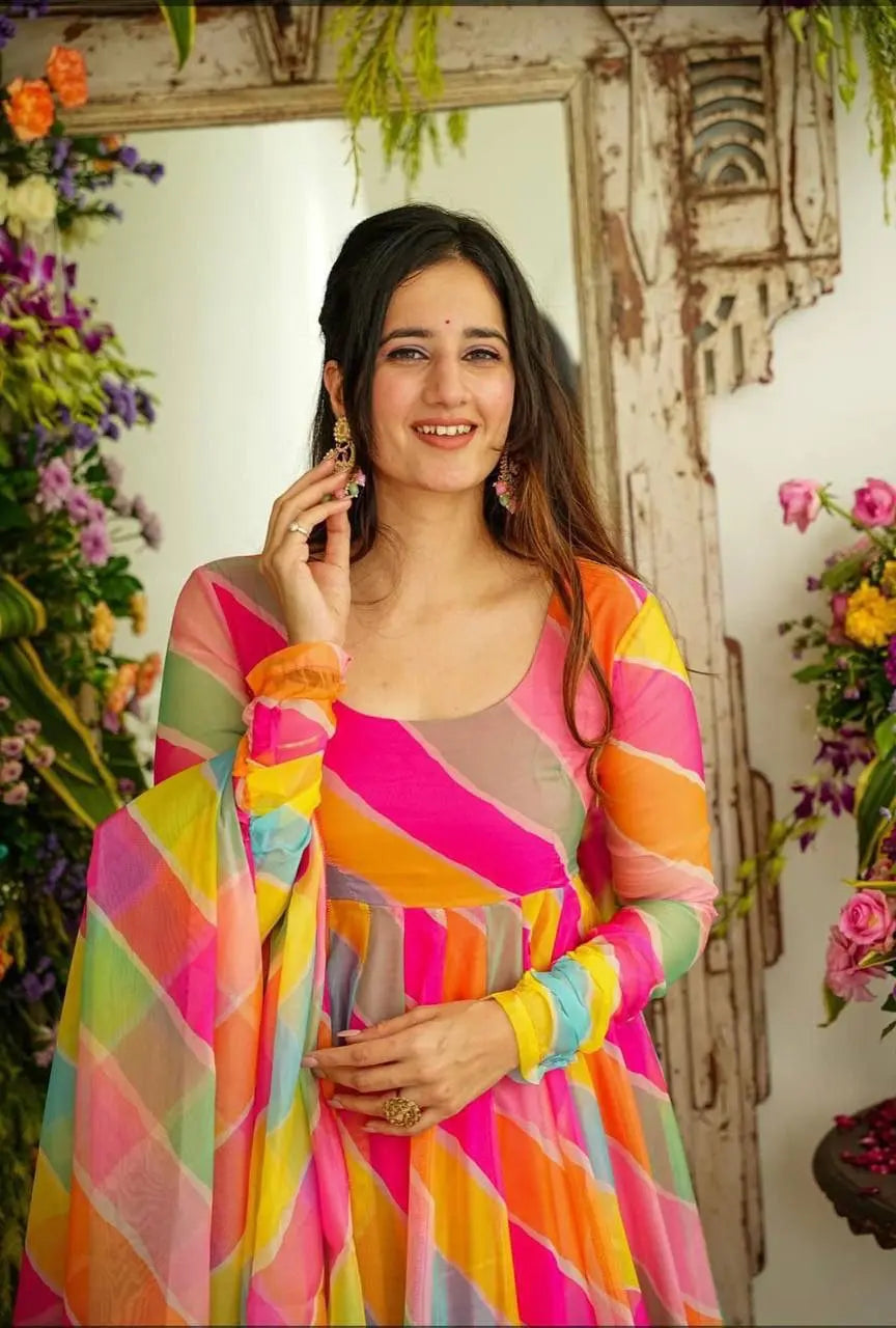 Gown - Pent Dupatta Set Fully Stitched Ready To Wear NextBuy