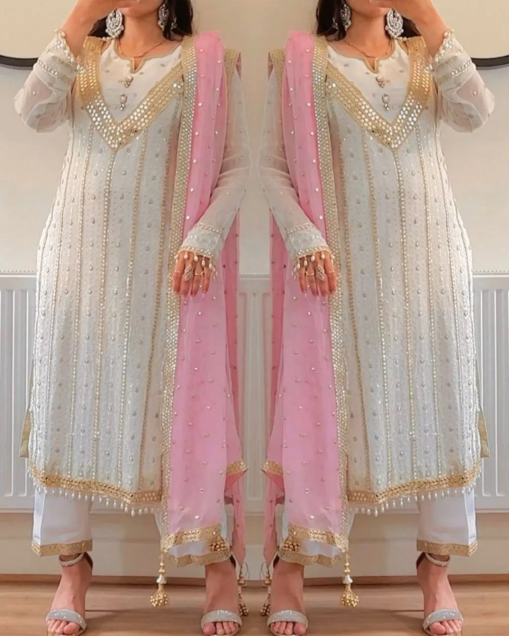 Summer Special Designer Party Wear Long Pakistani Suit - Fancy Embroidery & Sequence Work NextBuy