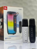 Karaoke-ready speaker with mic included