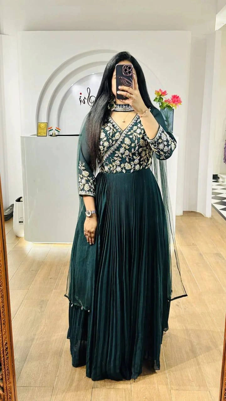 Elegant Designer Georgette Anarkali Dress for Women