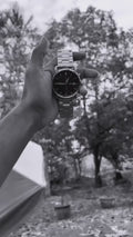 Fossil watch on wrist formal wear