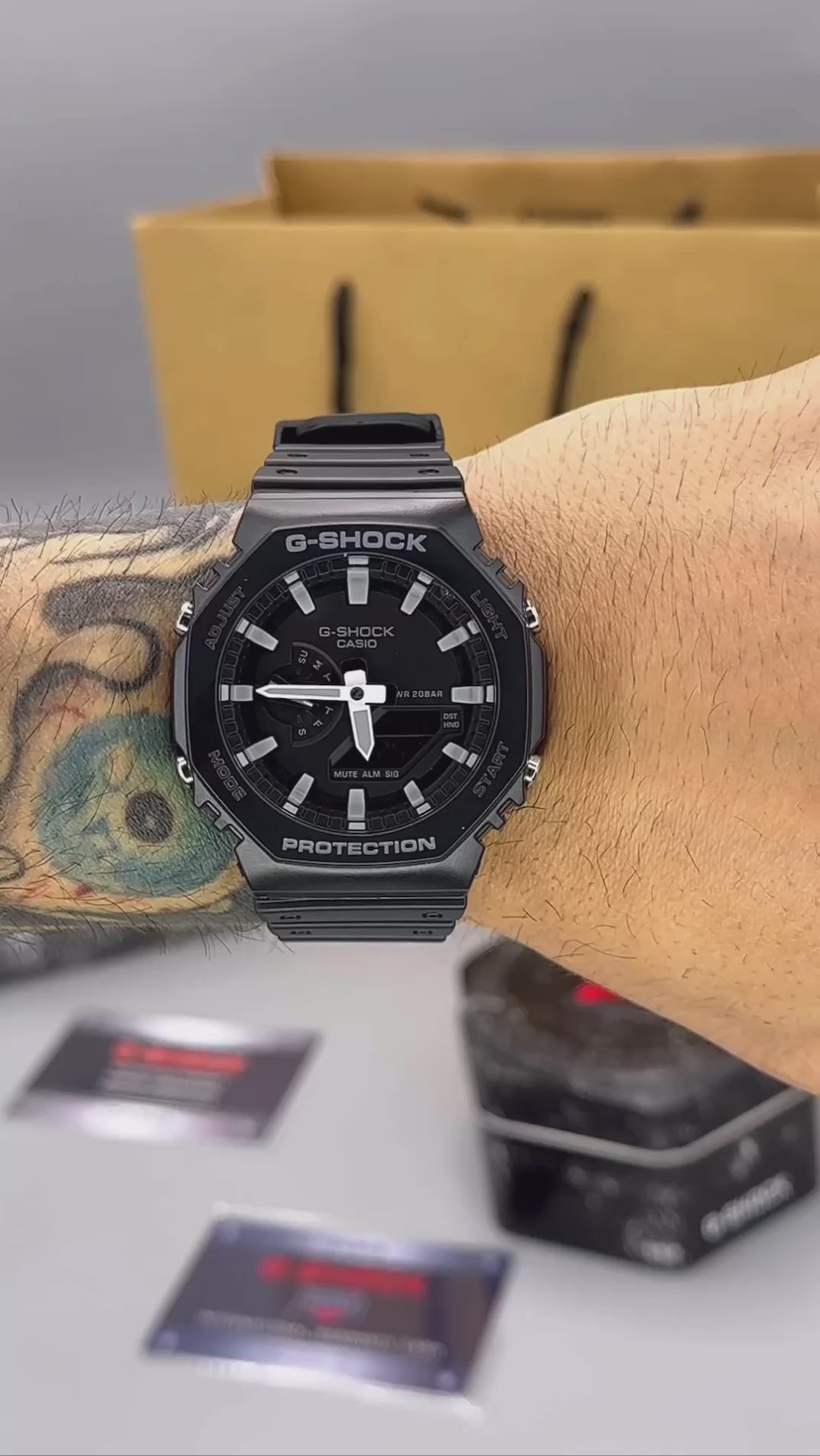 G-Shock GA-2100 Unisex Watch – Water & Impact Resistant, Fibre Strap