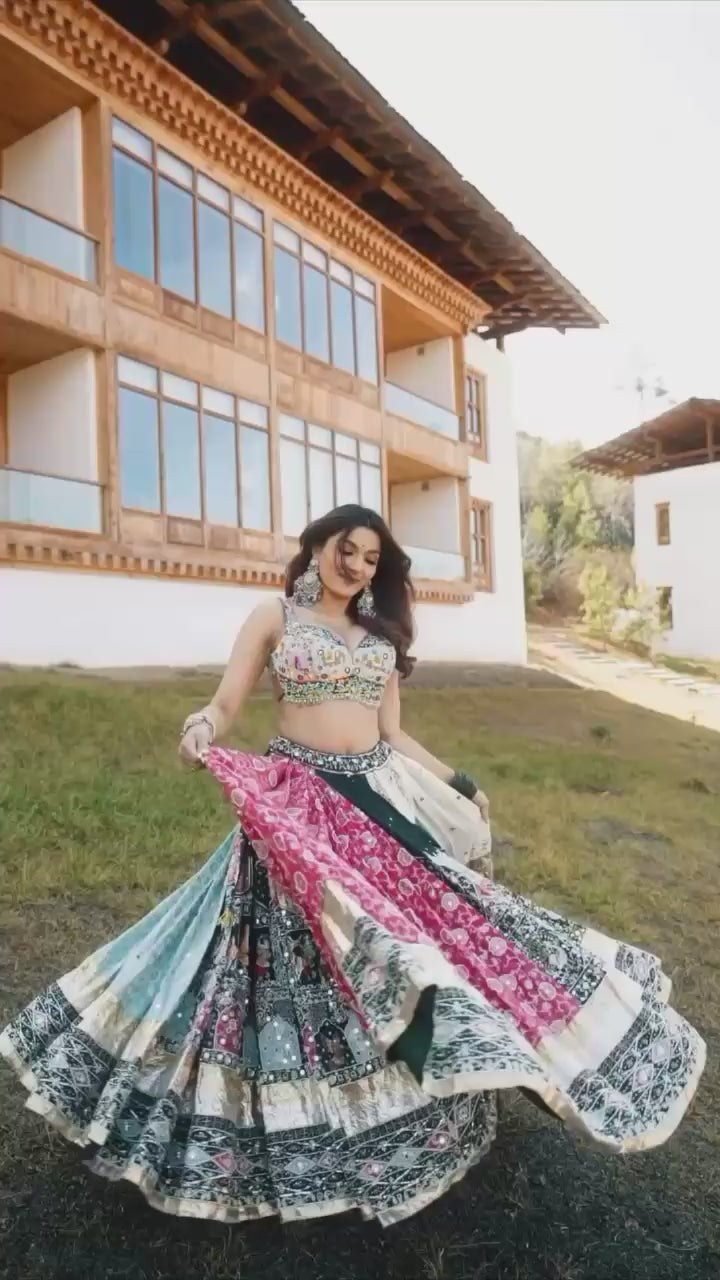Wedding-ready printed lehenga choli for women
