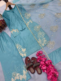 Pure natural crepe embroidered top with tassel detailing