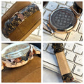 Fashion watch with solid steel case