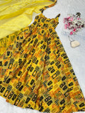 Designer Anarkali Gown with Dupatta – Digital Printed Jimmy Organza Silk NextBuy