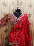 Full saree drape with blouse combination
