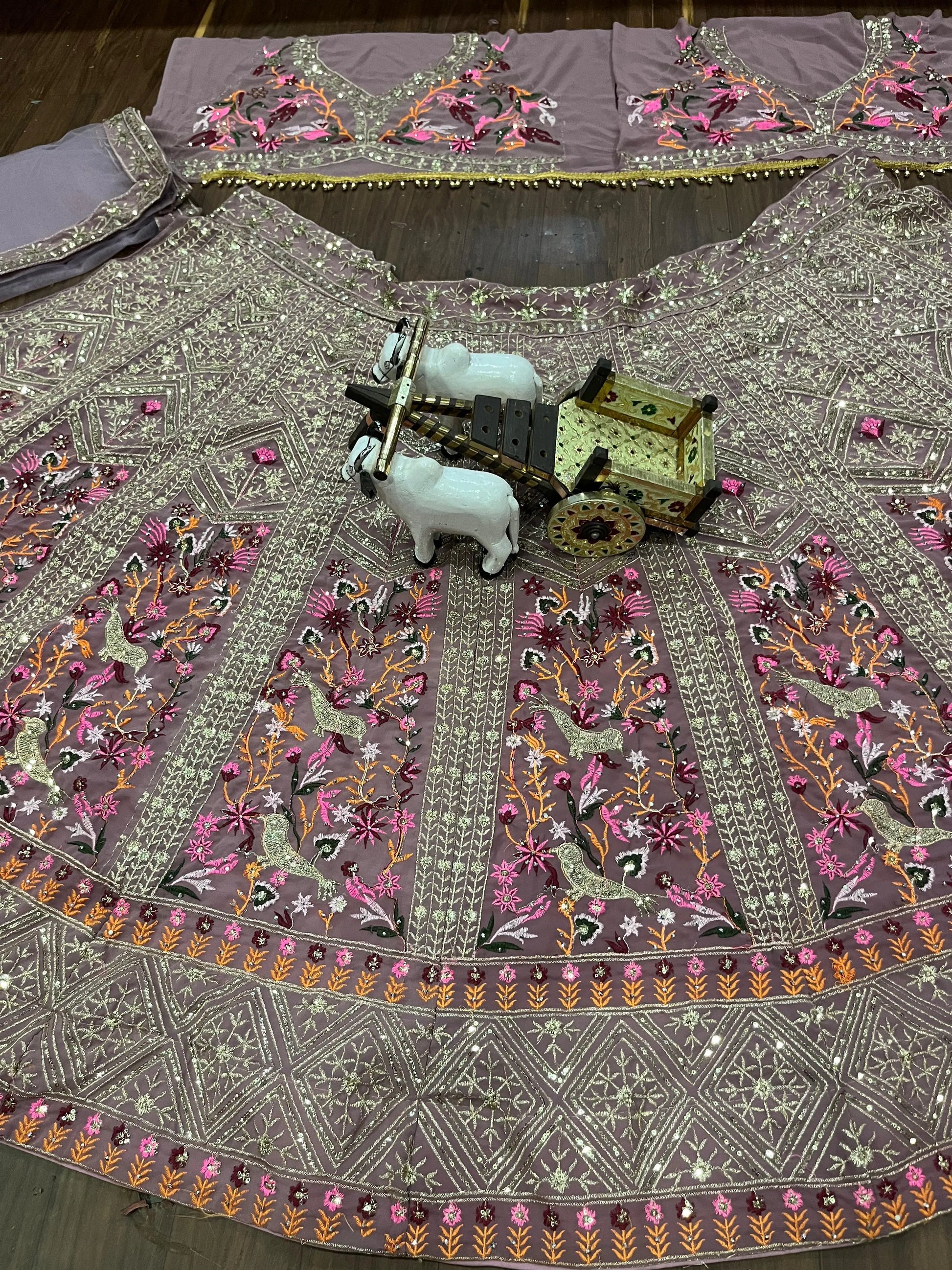 Formal lehenga set with blouse and dupatta