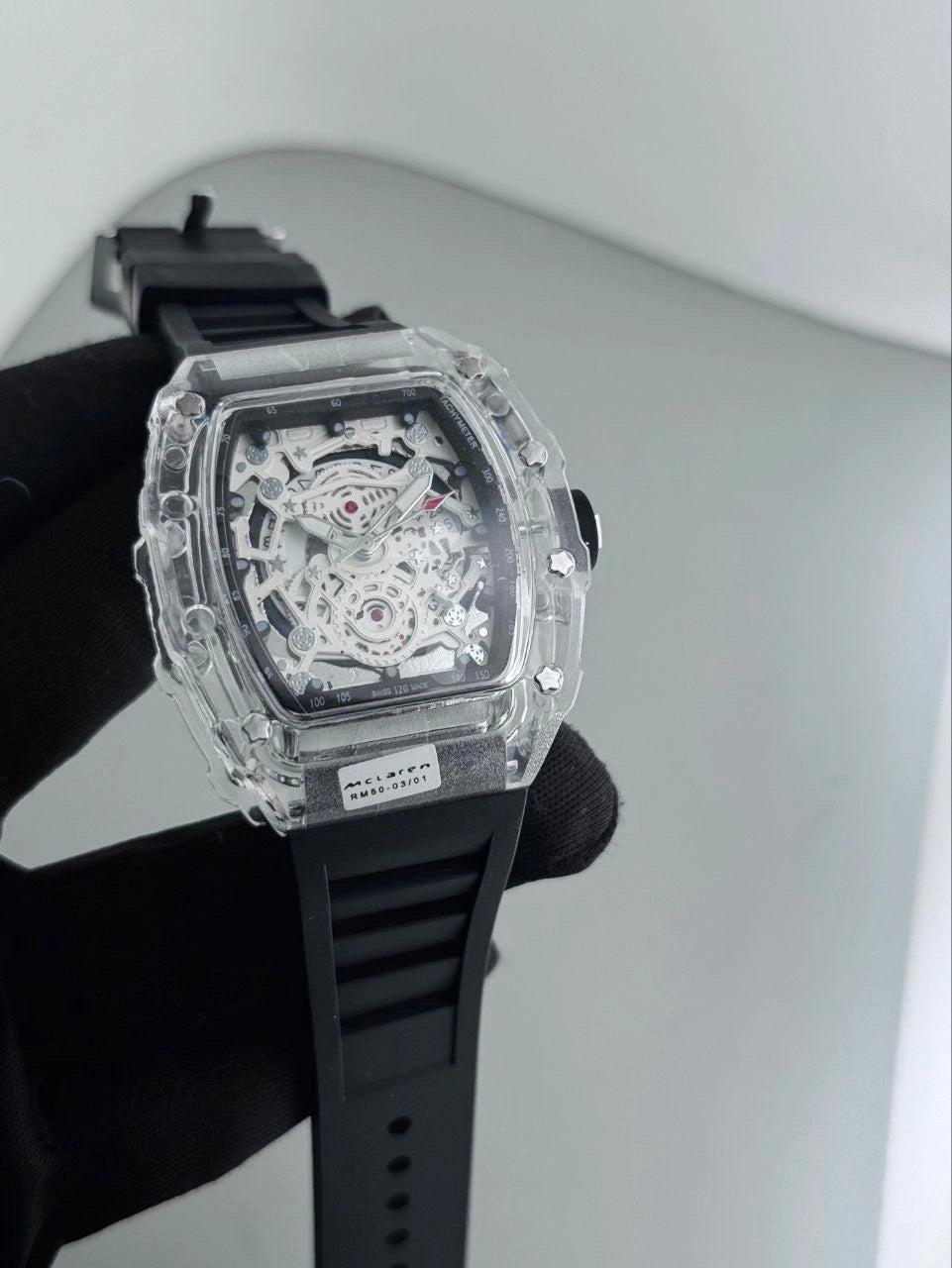 Richard Mille style tonneau chronograph watch for men