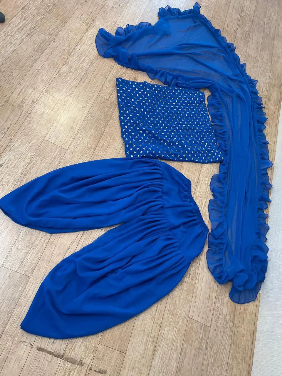 Stitched dhoti in soft georgette