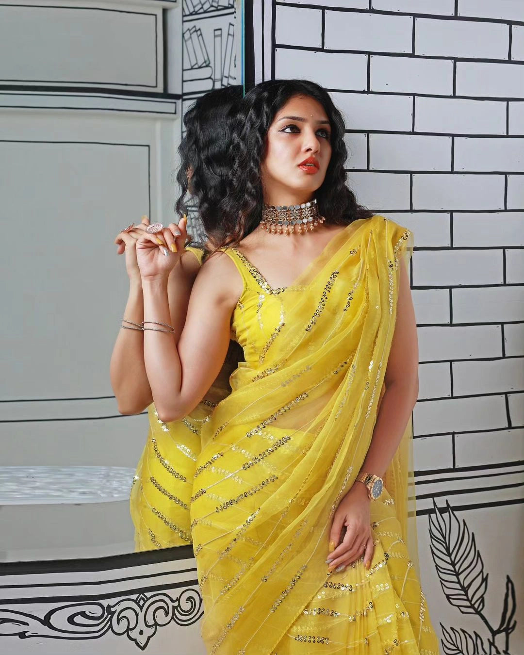 Wedding wear georgette saree