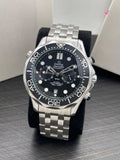 Seamaster style watch for men with chronograph look dial