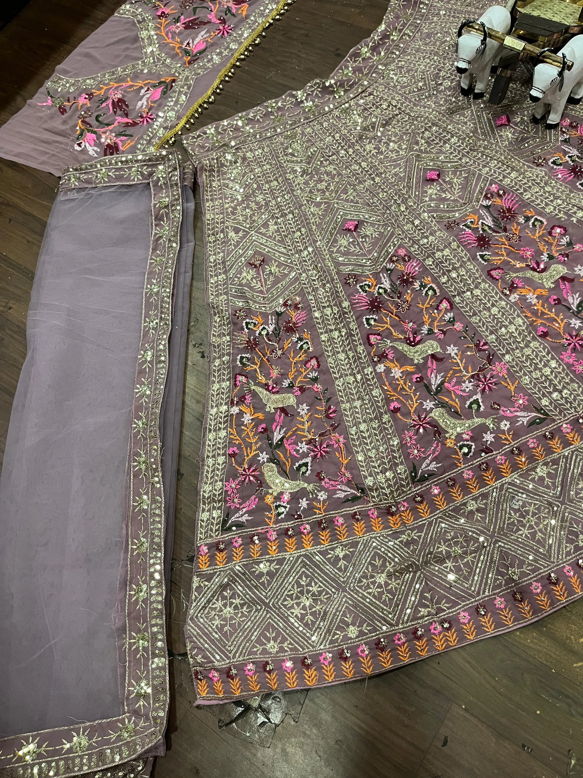 Sequin embroidered blouse fabric