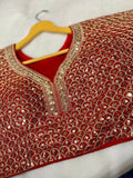 Sequin embroidered blouse for saree