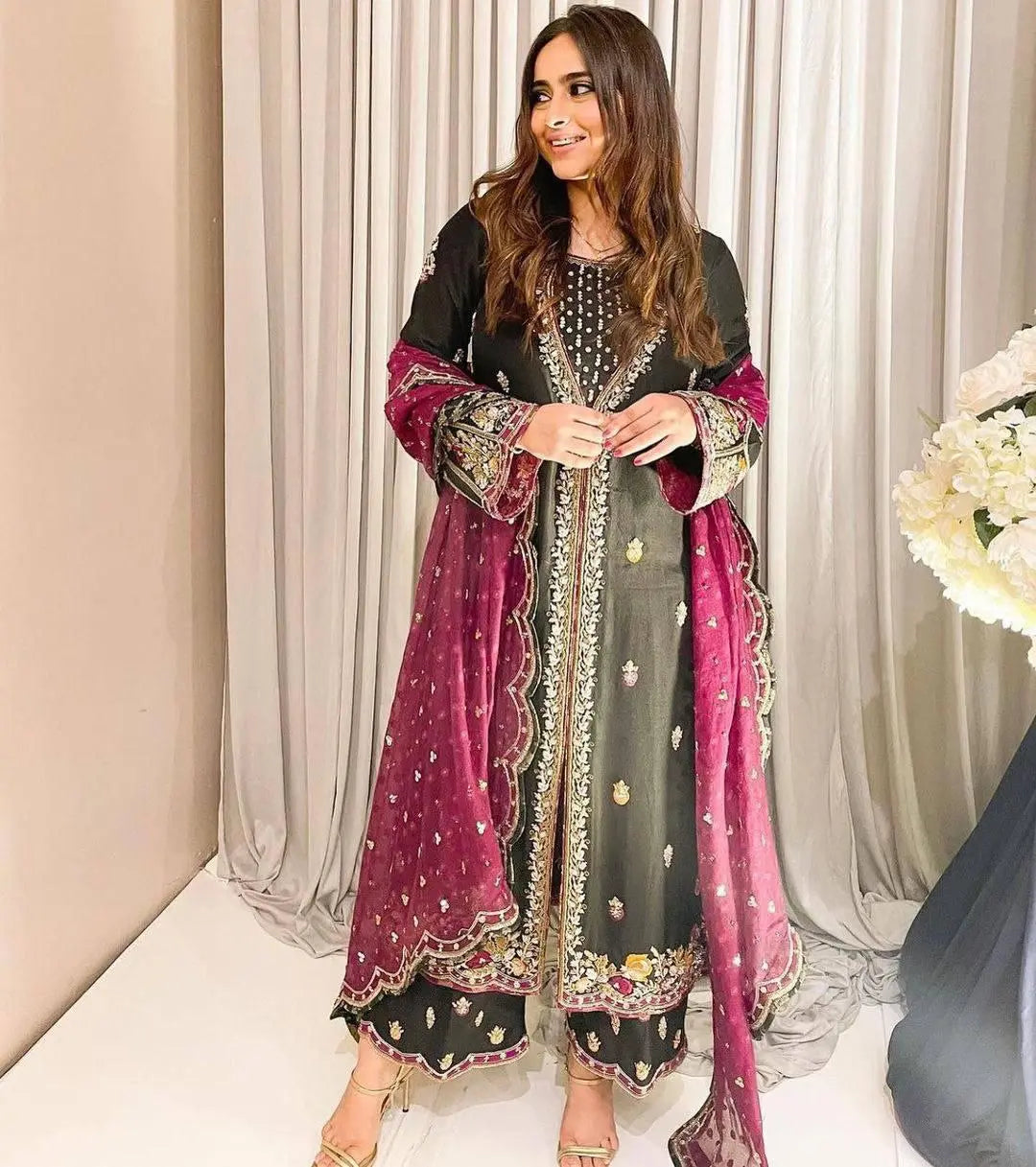 Heavy Velvet Party Wear Suit for Women