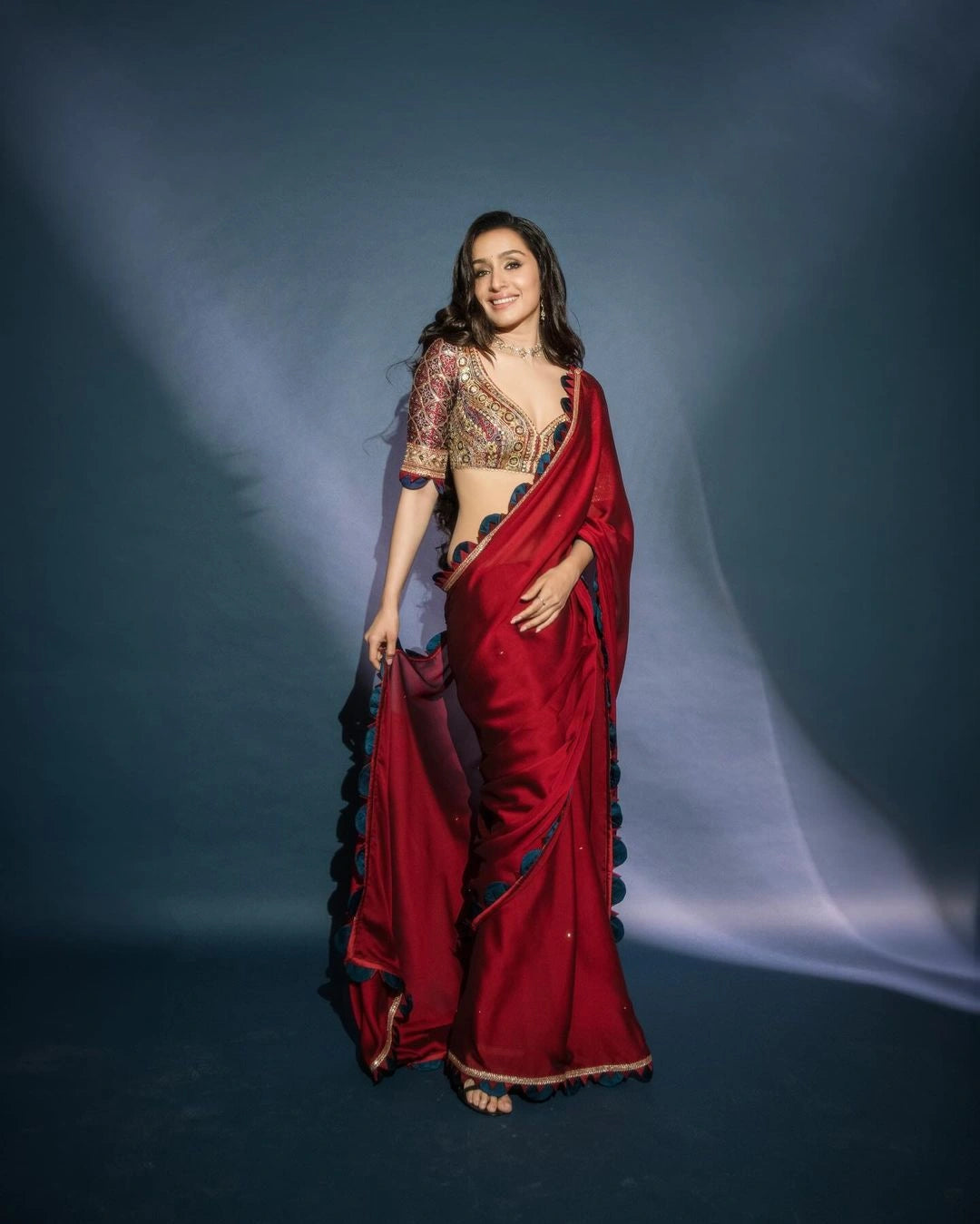 Shraddha Kapoor inspired saree front view