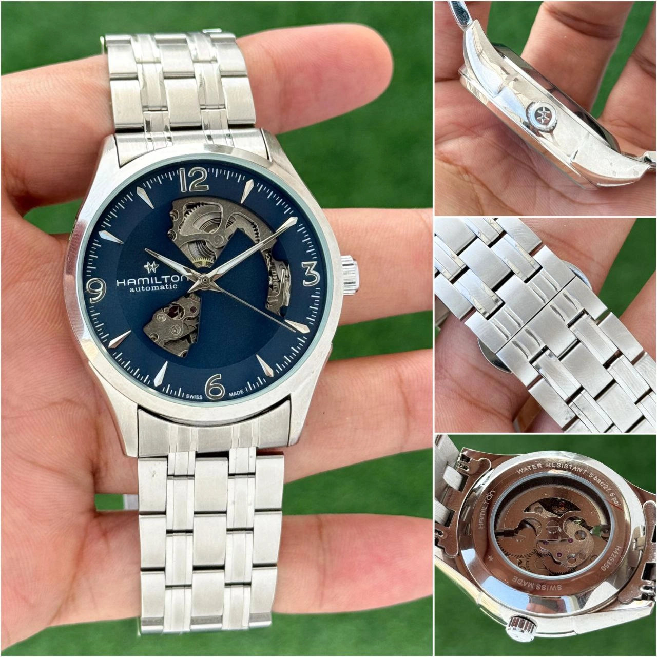 Hamilton mechanical watch for men metal strap
