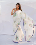 Premium Soft Chiffon Digital Print Saree with Satin Lace Border – Elegant Ethnic Wear NextBuy