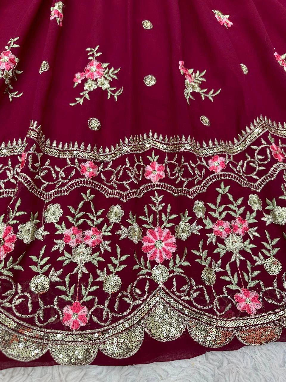 Premium Soft Net Dupatta with Sequin Embroidery