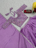 Maroon embroidered lehenga
