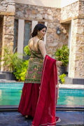 organza ethnic set with dupatta