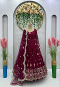 Beautiful Thread & Sequin Embroidered Suit for Women