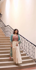 Three-piece western wedding outfit with tube blouse