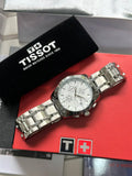 Tissot 43mm dial watch with steel strap